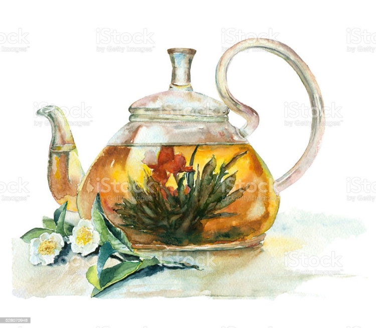 Цветы в чайнике