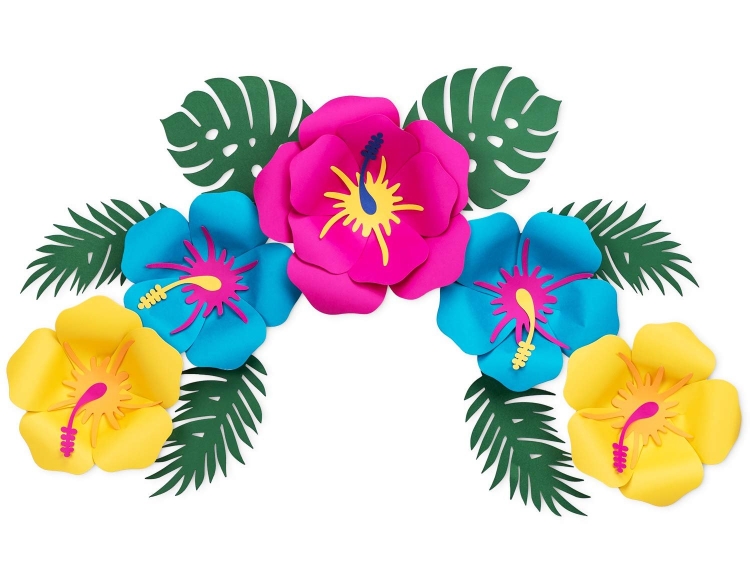 Цветы для гавайской вечеринки своими руками