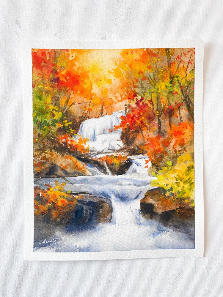 Осенний водопад своими руками