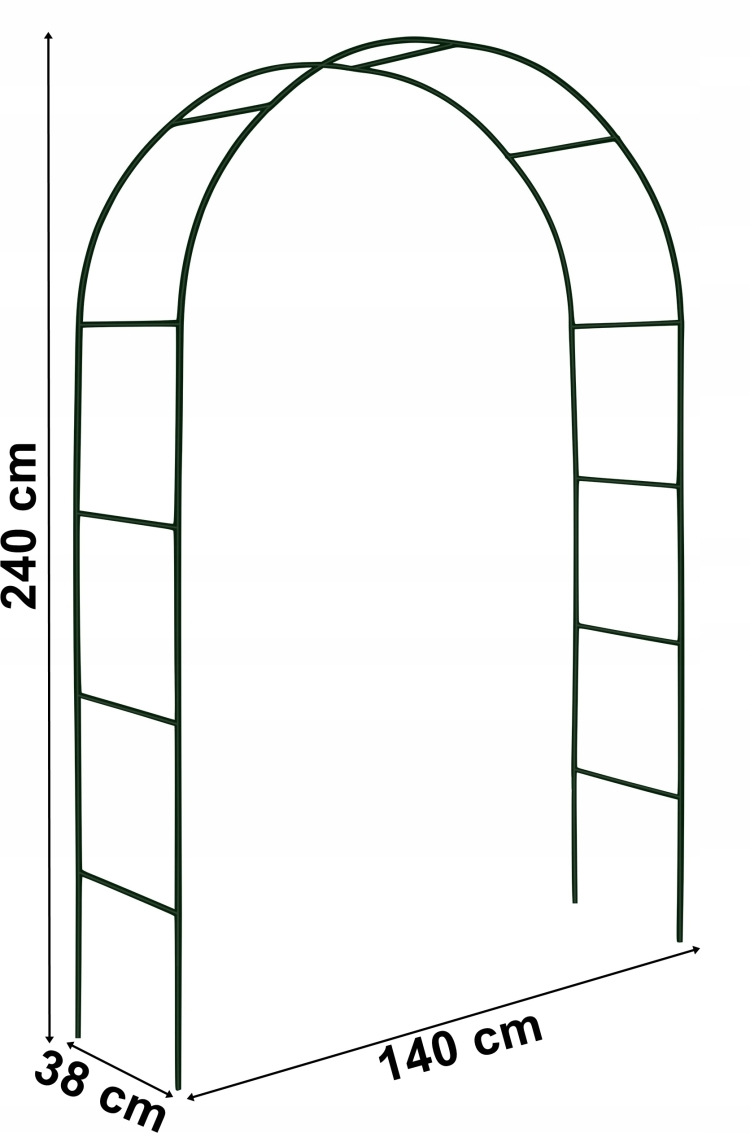 Арка Садовая металлическая giardino Club 140х37х240см