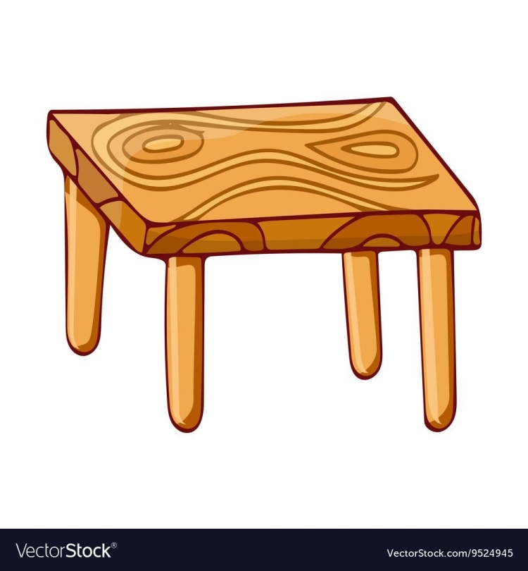 Деревянный мультяшный стол