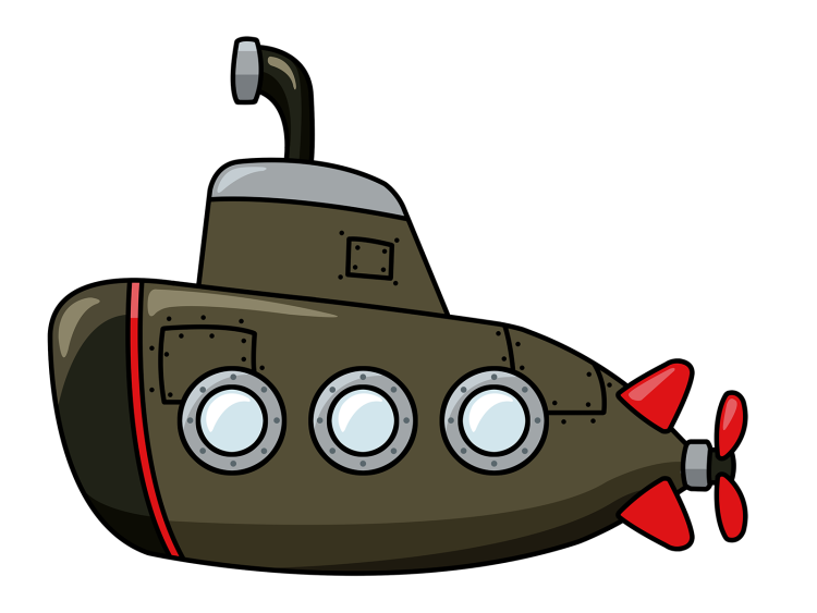 Мультяшная подводная лодка