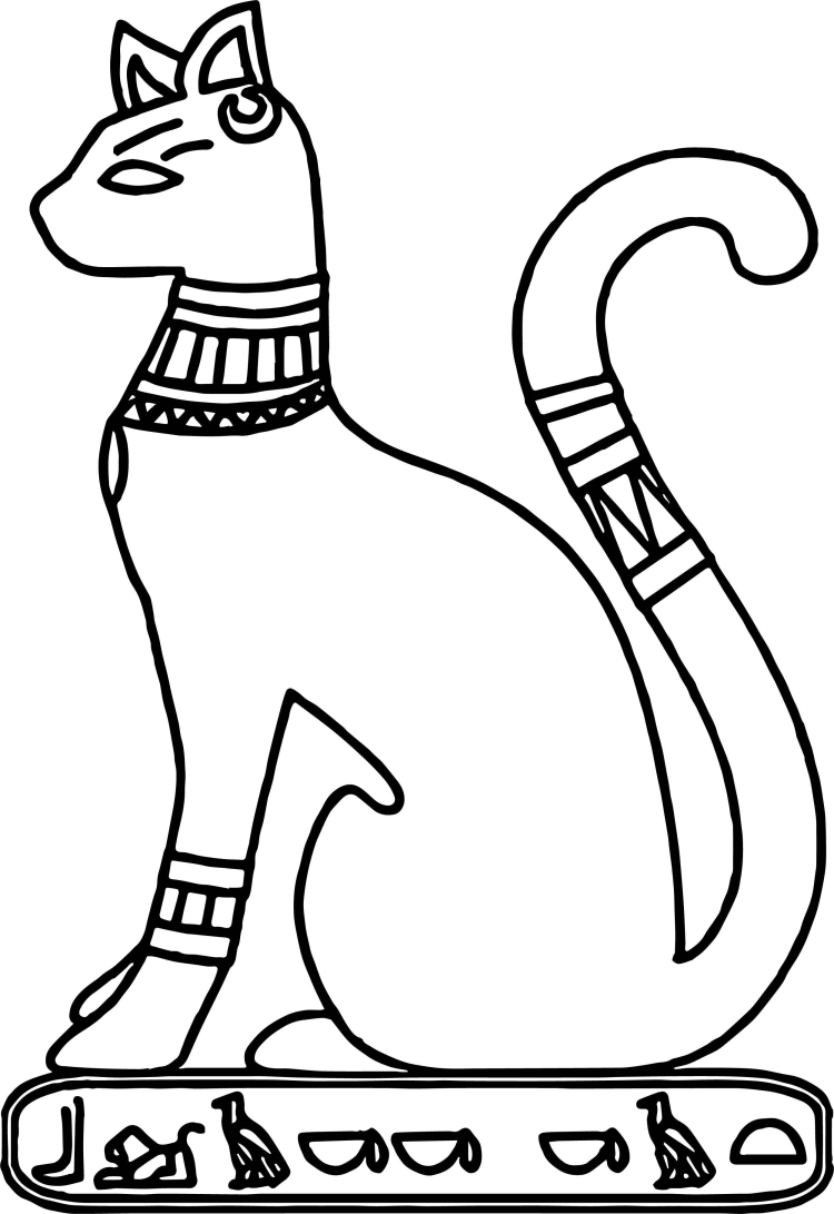 Мультяшная египетская кошка