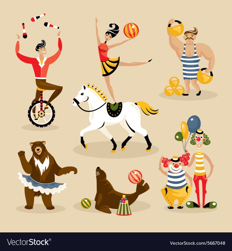 Животные в цирке рисунок