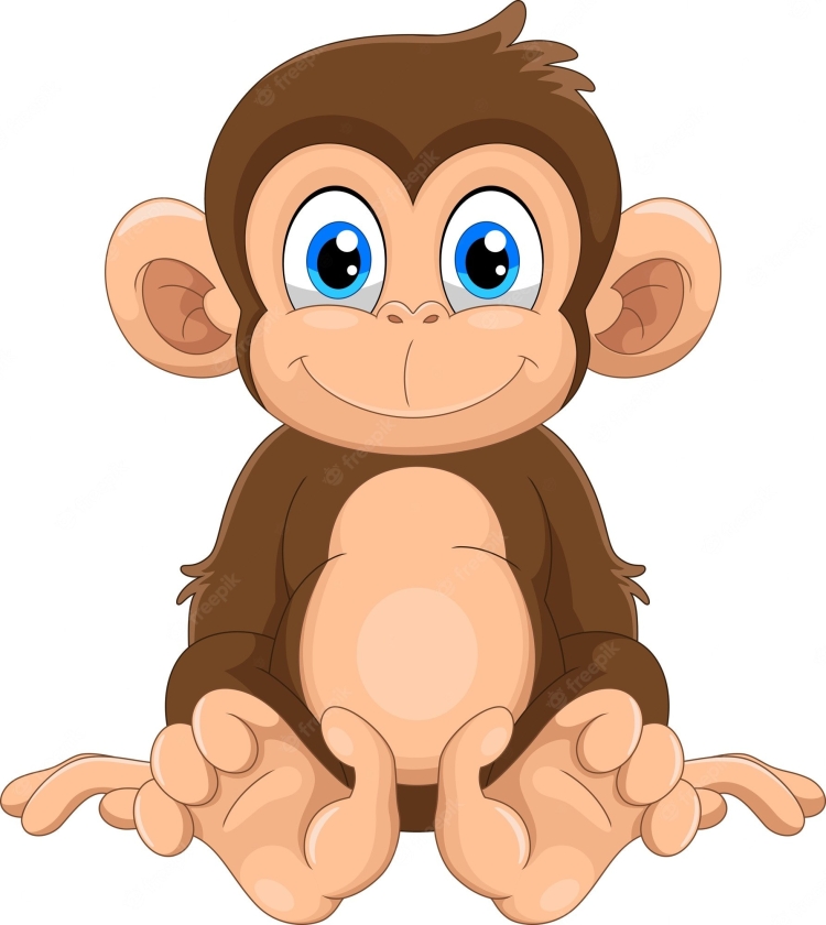 Мультяшный персонаж обезьяна