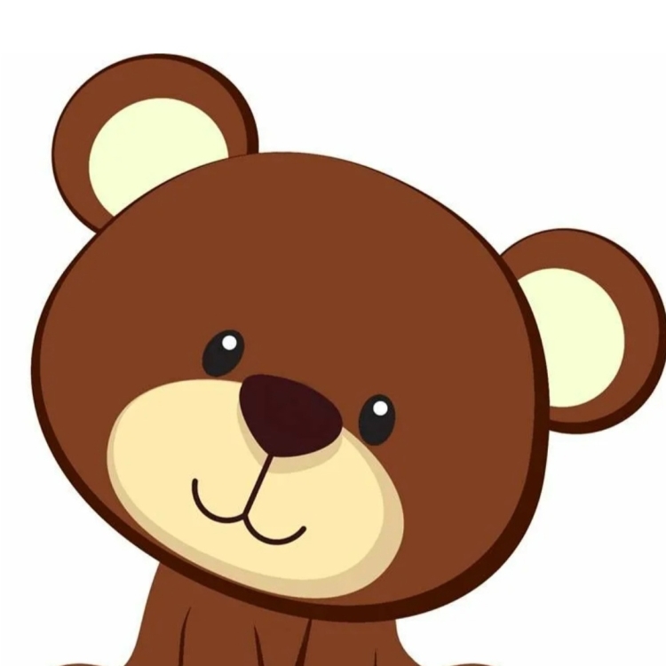 Мультяшный коричневый медведь