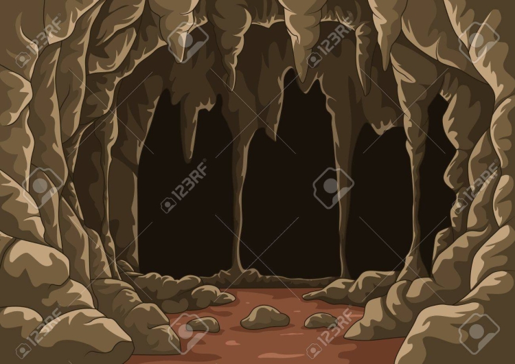 Пещера в мультяшном стиле