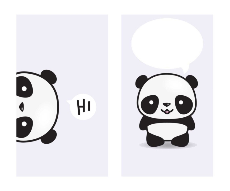 Маленькая мультяшная панда
