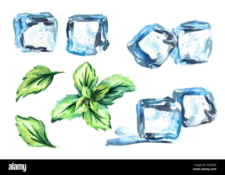 Мультяшный кубик льда