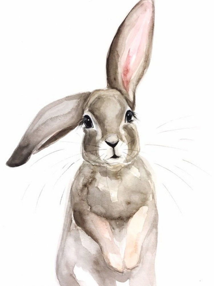 Мультяшный кролик рисунок карандашом