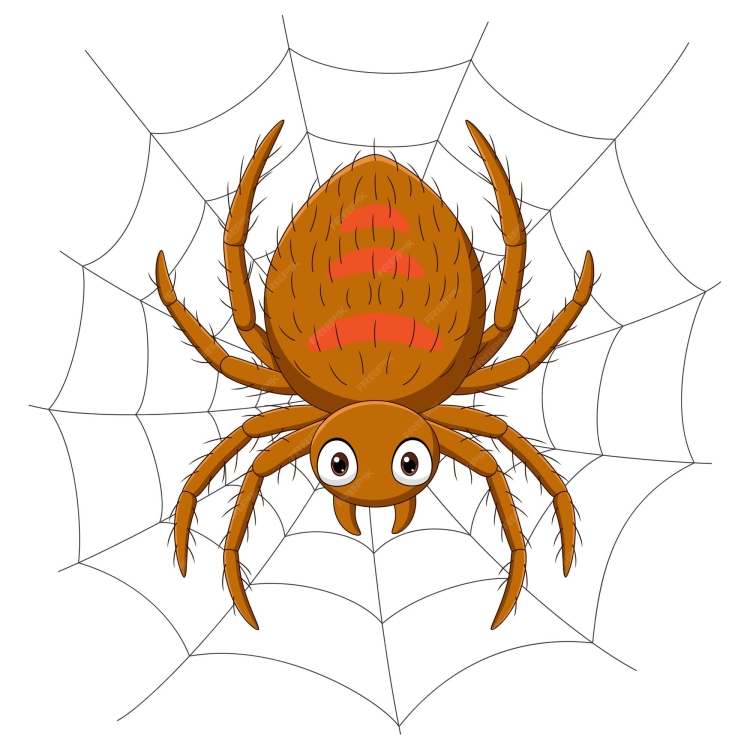 Рисунок мультяшного паука
