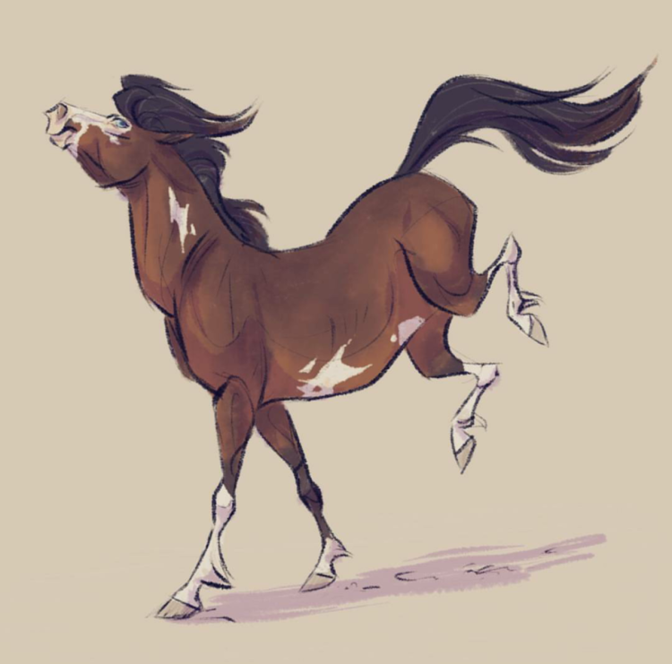 Лошади в мультяшном стиле