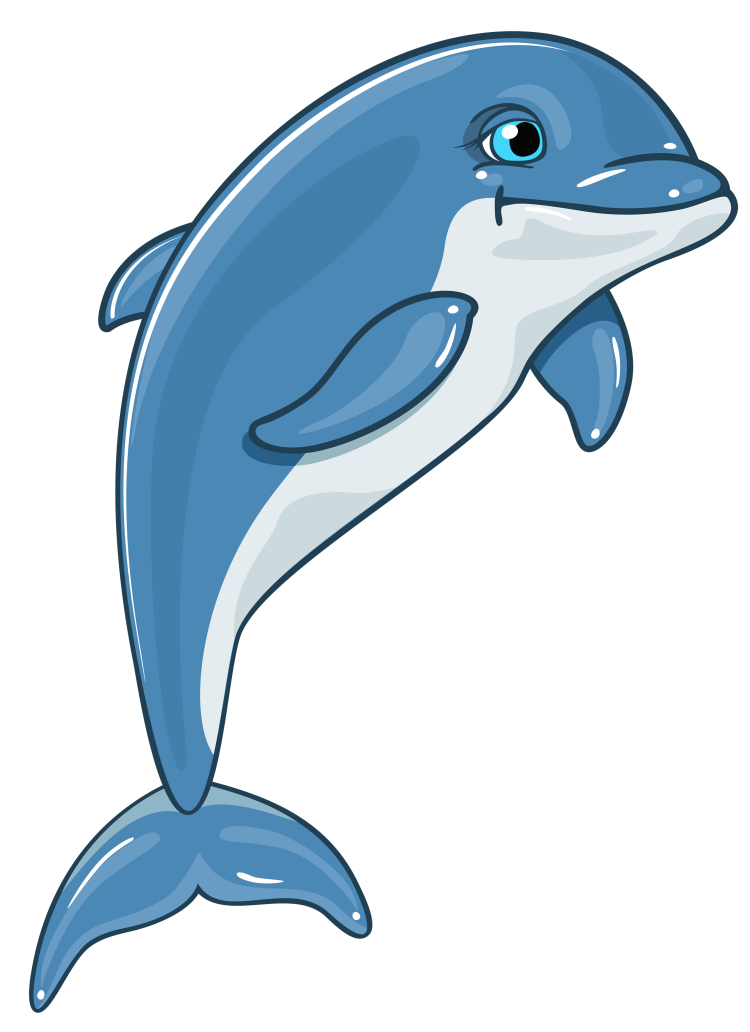 Мультяшный дельфин