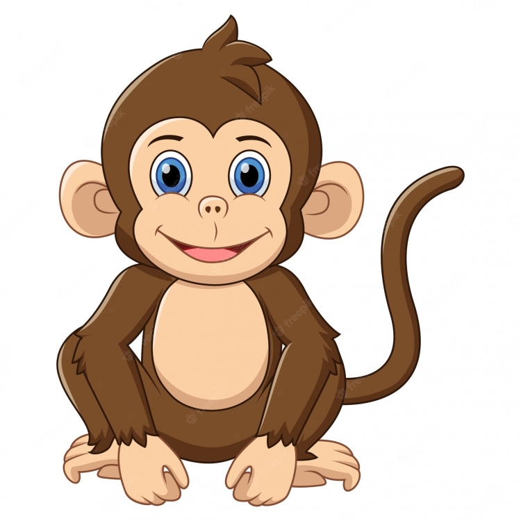 Мультяшное лицо обезьяны