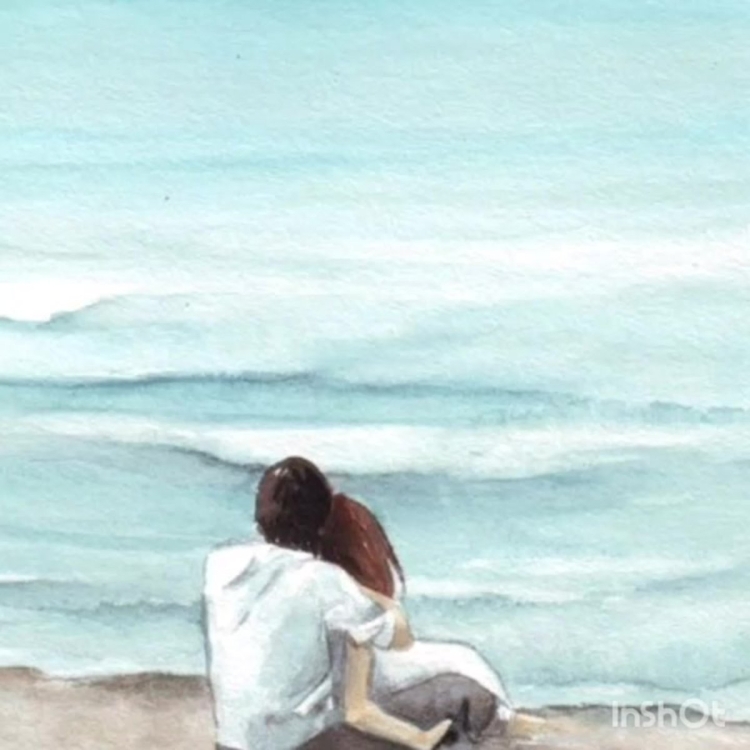 Влюбленная пара у моря