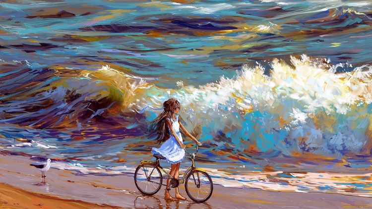 Море и велосипед