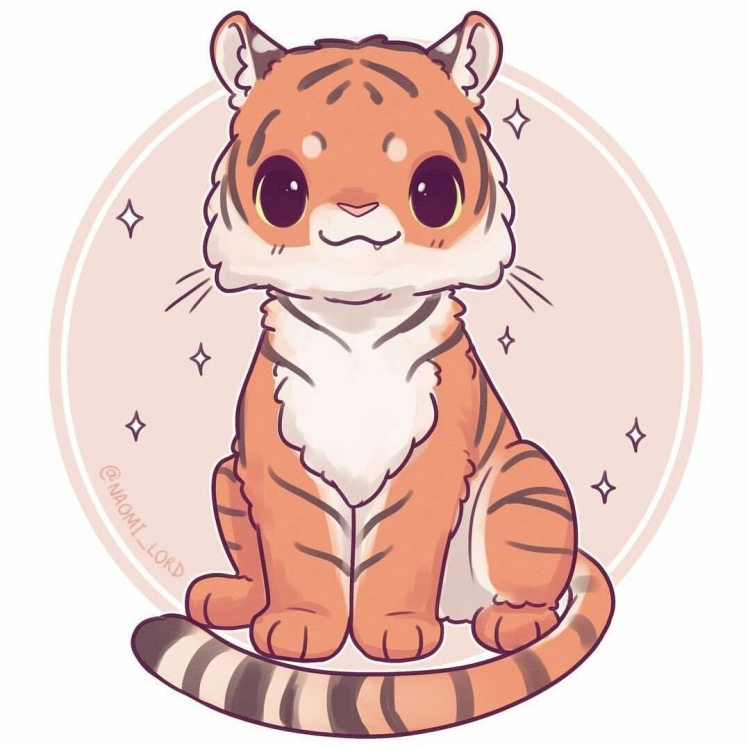 Милый мультяшный тигр
