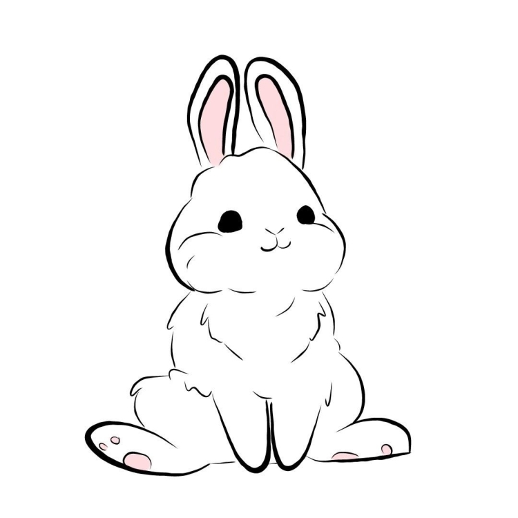 Милый мультяшный кролик рисунок