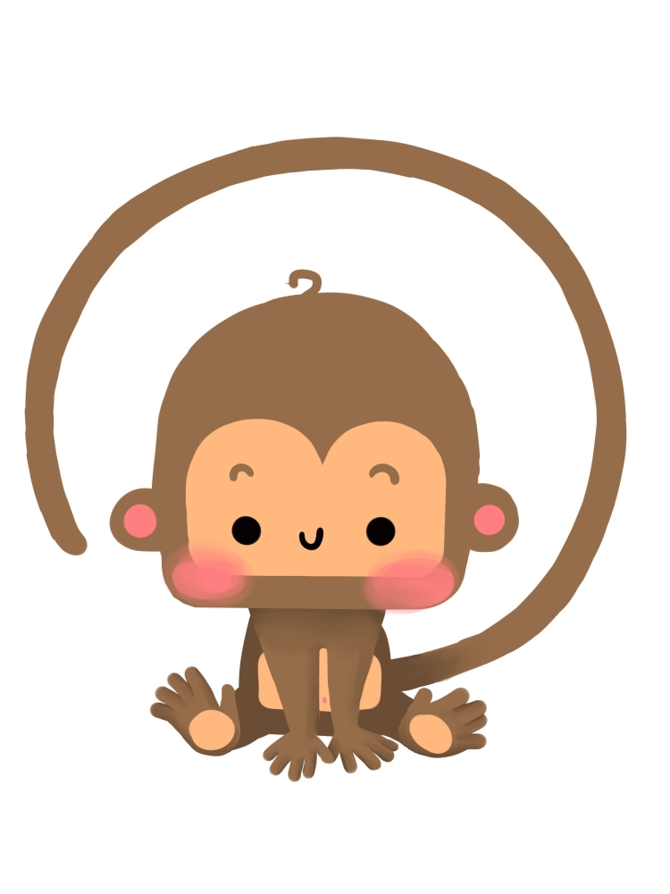 Милые мультяшные обезьянки