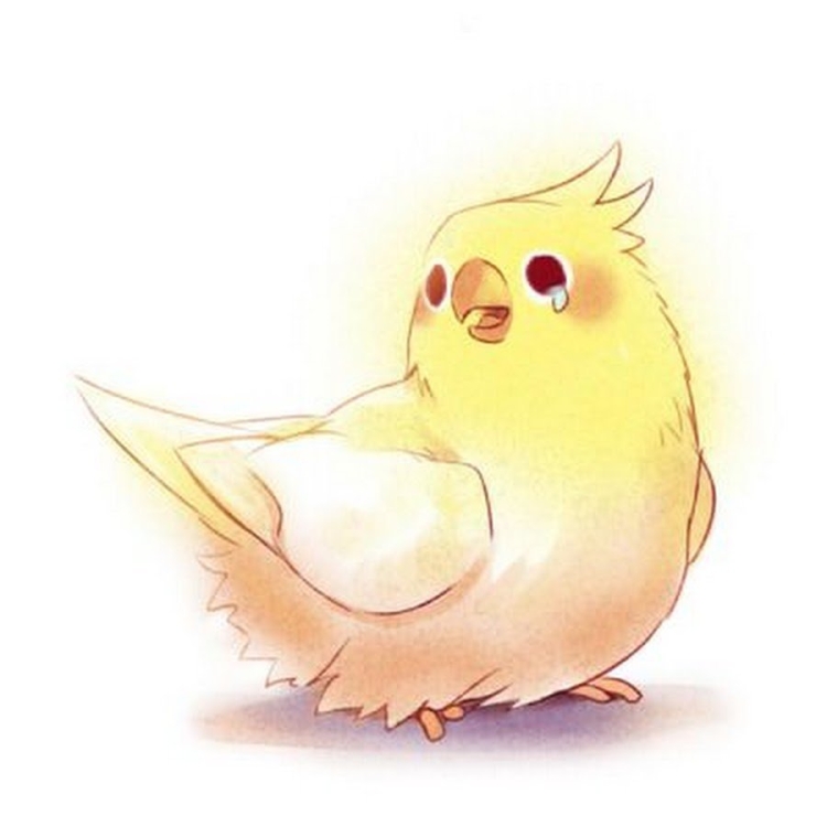 Мультяшный желтый цыпленок