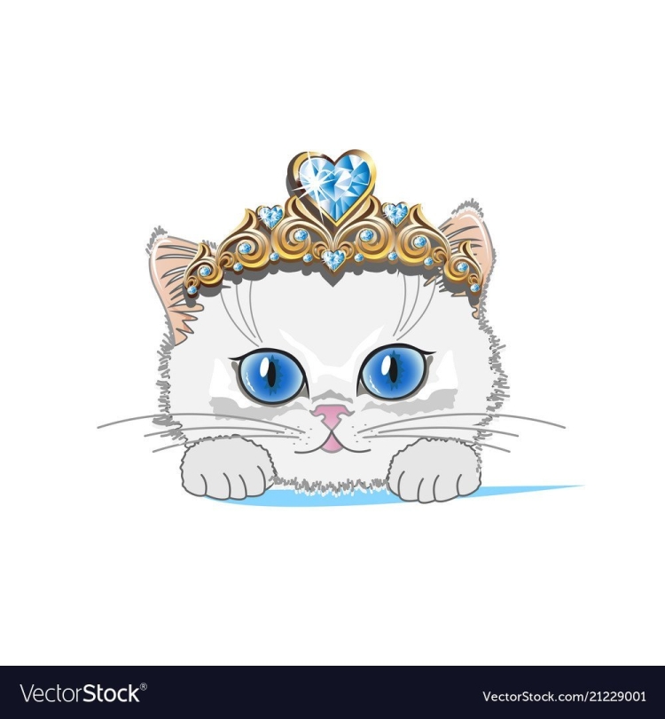 Мультяшный кот с короной