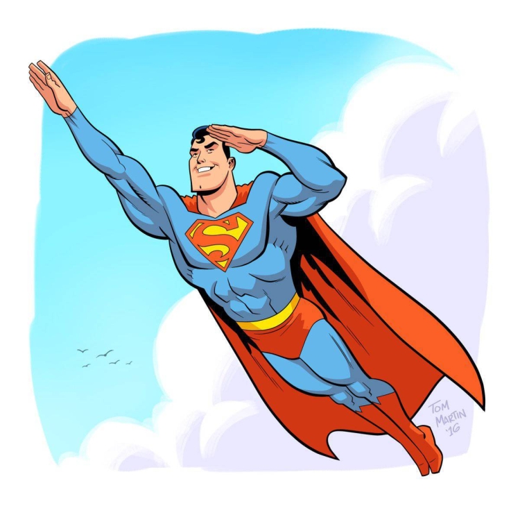 Супермен мультяшный рисунок