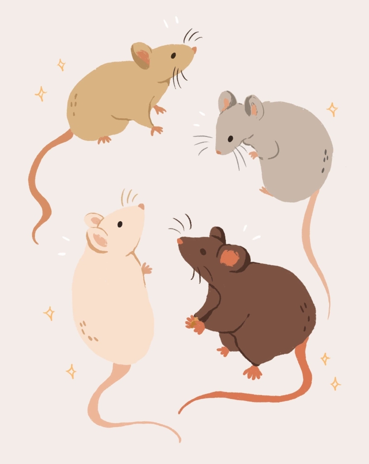 Три мультяшные крысы