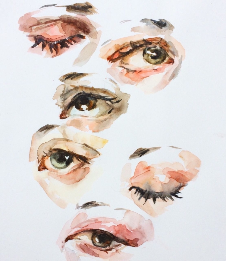 Глаза персикового цвета