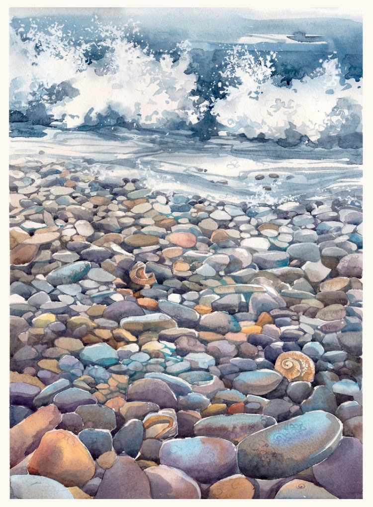 Море пляж камни