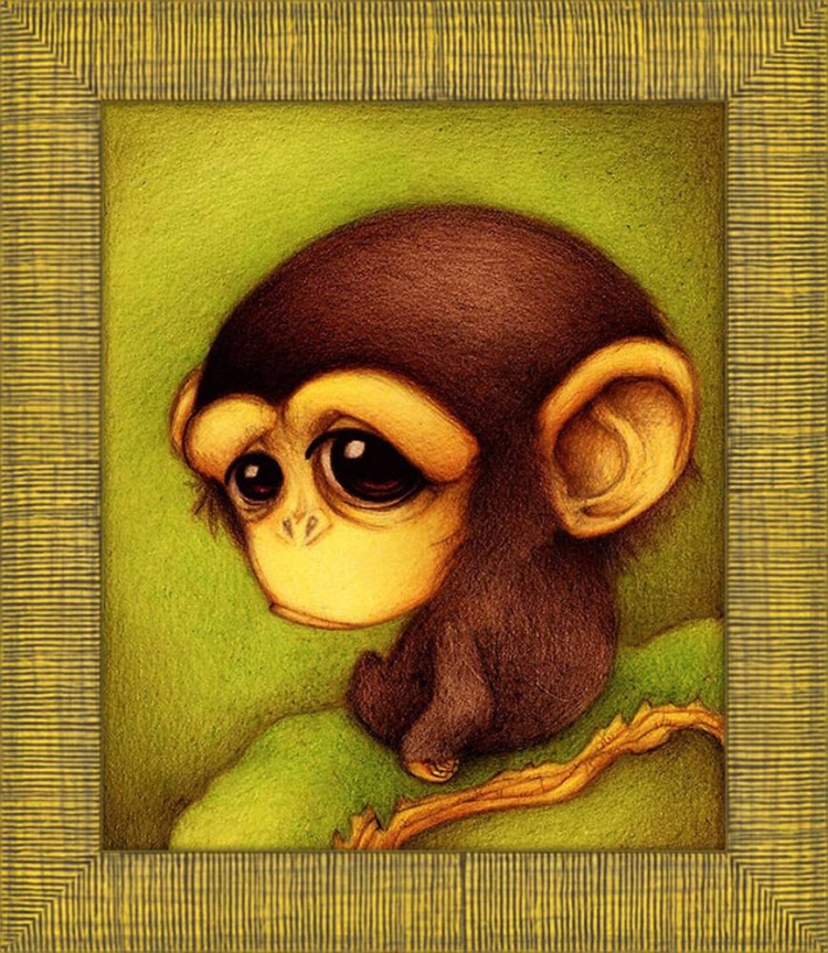 Маленькая обезьяна с большими глазами