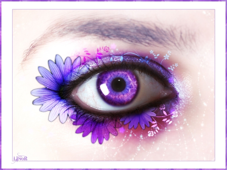 Натуральный фиолетовый цвет глаз
