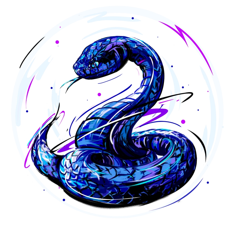 Синие змеи в природе