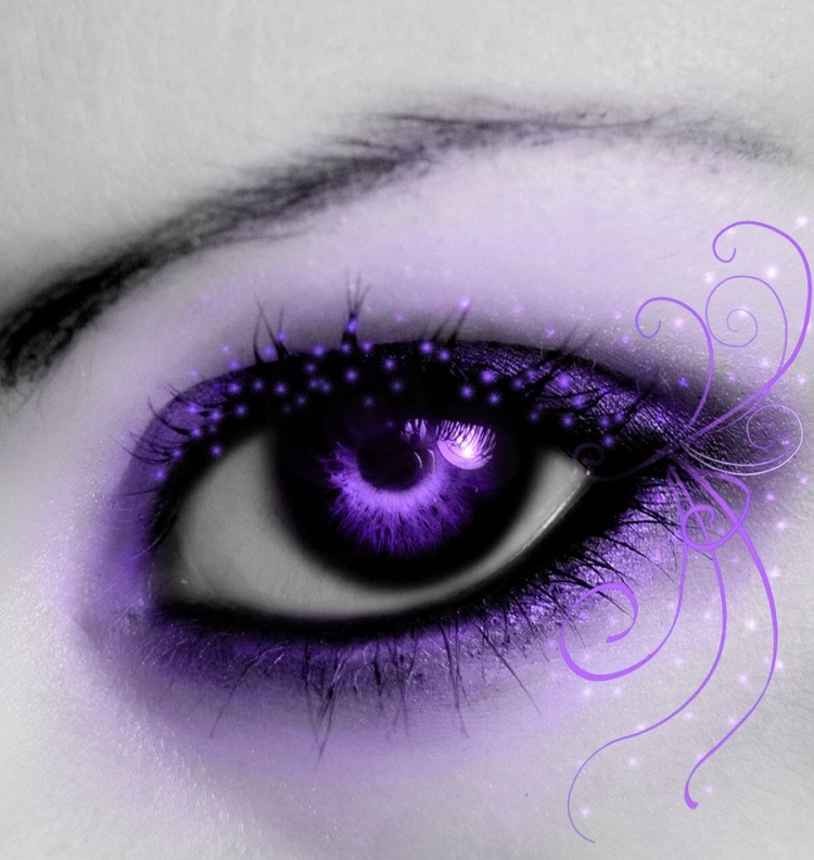 Фиолетовые и красные глаза