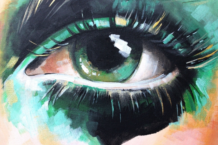 Зеленые глаза хамелеоны