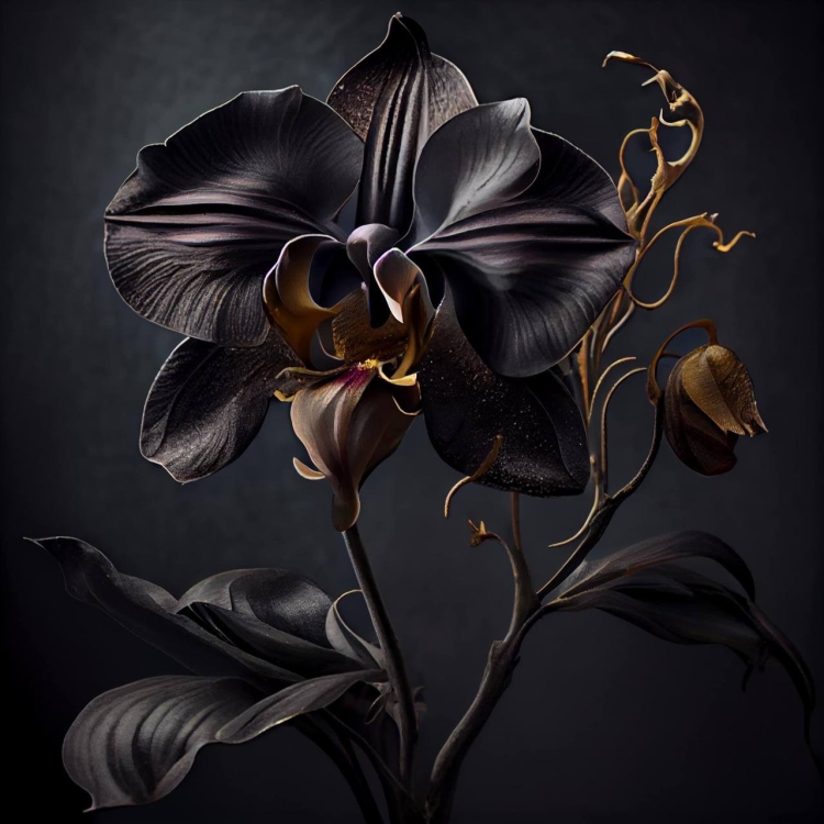 Черная орхидея в природе