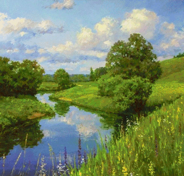 Виктория Левина художник пейзаж деревни