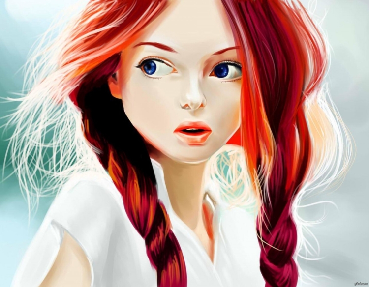 Красивые рыжие девушки с голубыми глазами