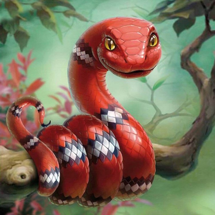 Красная змея в природе