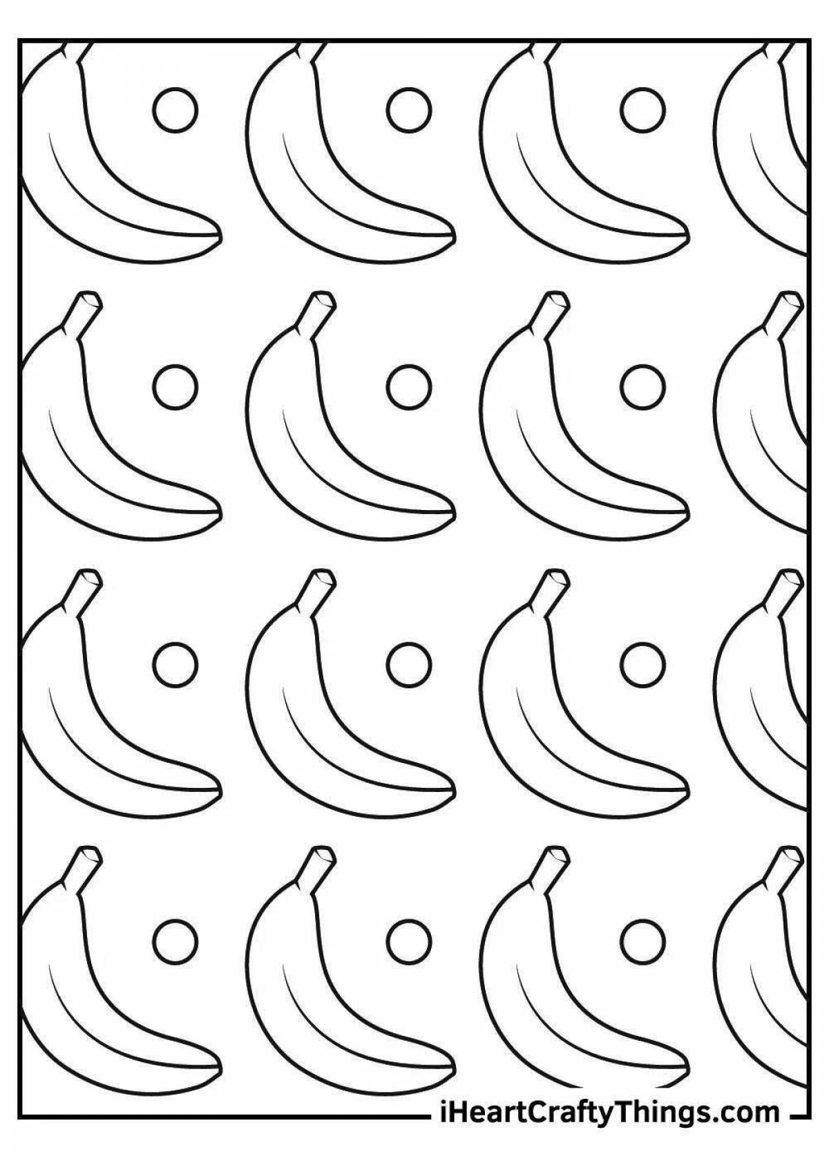 Раскраска Банан Распечатать бесплатно