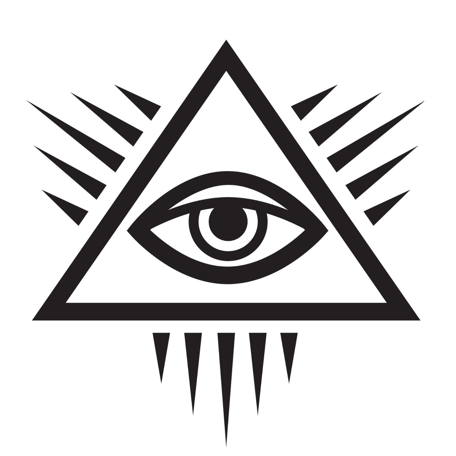 Тату глаз Гора (в треугольнике) на фоне космоса/Horus eye tattoo (in a triangle) - meaning