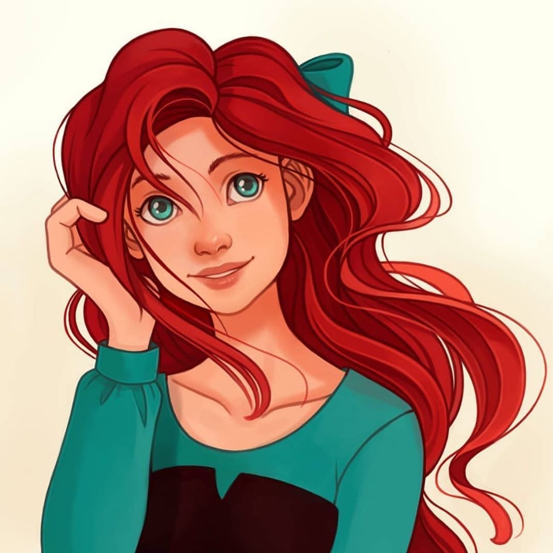 Портрет красивой принцессы с рыжими волосами