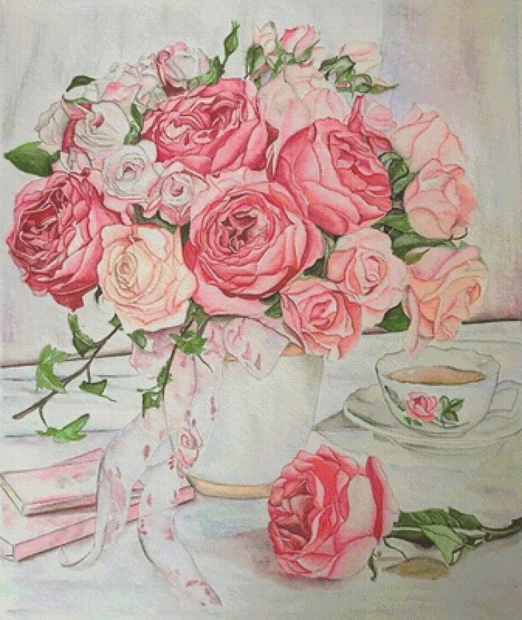 Роскошный букет роз