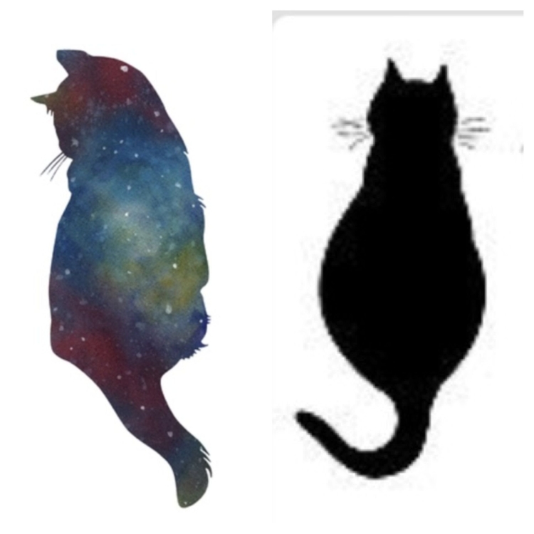 Кошка вид сзади рисунок