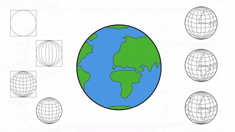 Глобус рисунок нашей планеты