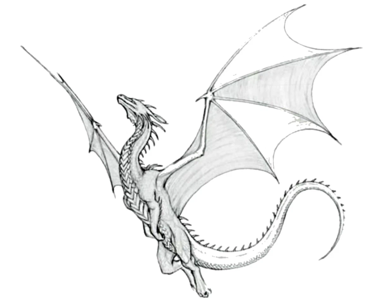 Реалистичный дракон рисунок