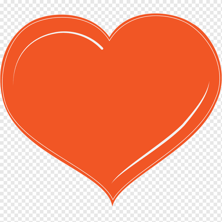 Оранжевое сердечко