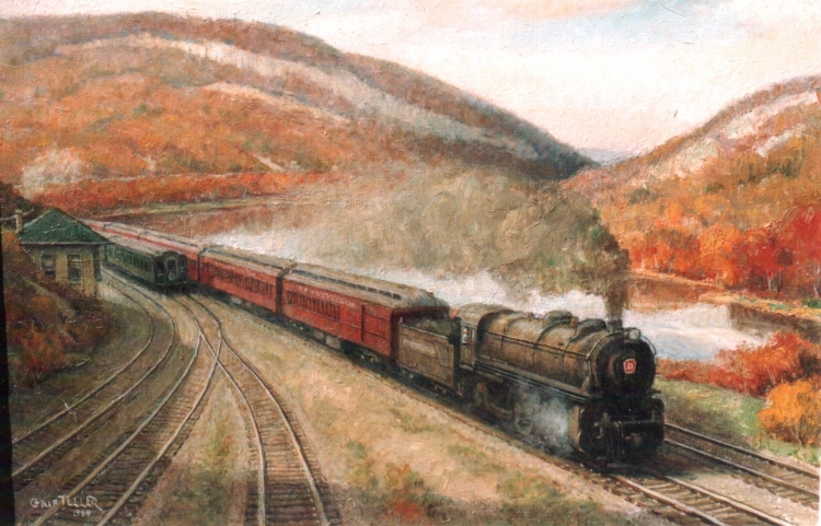 Художник Алан Фирнли паровозы