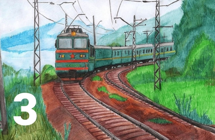 Рисование поезд