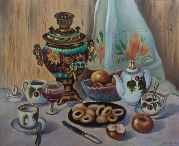 Чаепитие с самоваром