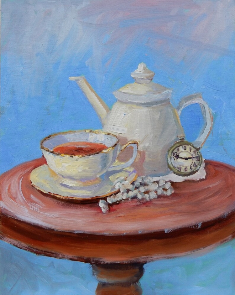 Oil Painting still Life Coffee